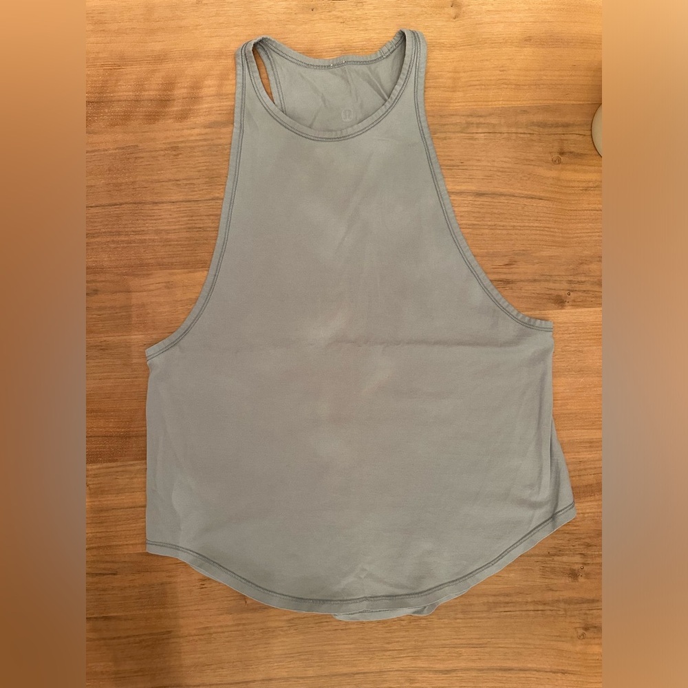 Lululemon grey-green tank, size 4, very comfy